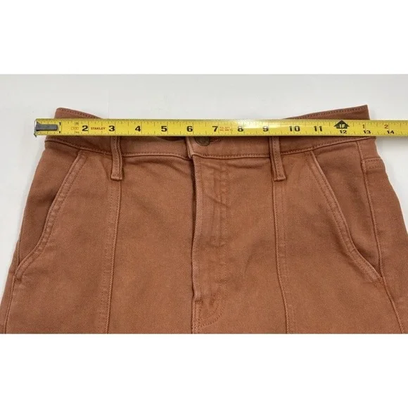 Mother The Rambler Cargo Ankle 26 High-Waisted Brown Straight Leg Pants - Picture 4 of 9